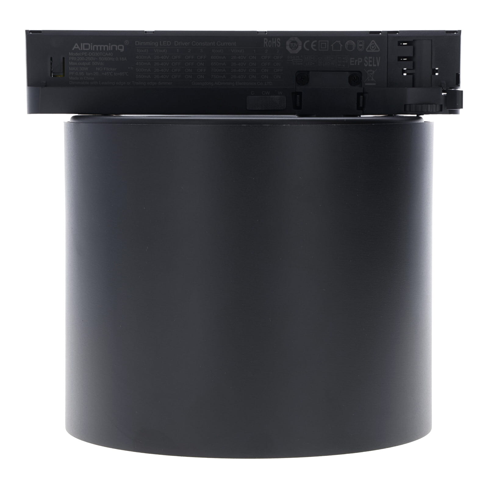 3-fase armatuur Stella 26 watt zwart